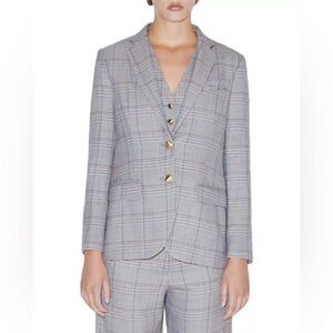 Rosetta Getty Two-Button Tailored Wool Blazer, NWT, Size 10